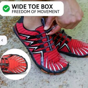 HIKE Barefoot Barekick Explorer Healthy&NonSlip Shoes(Unisex)size8.5 Blk/Red Nwt